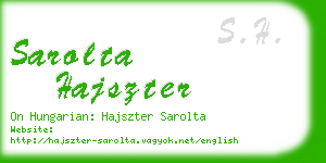 sarolta hajszter business card